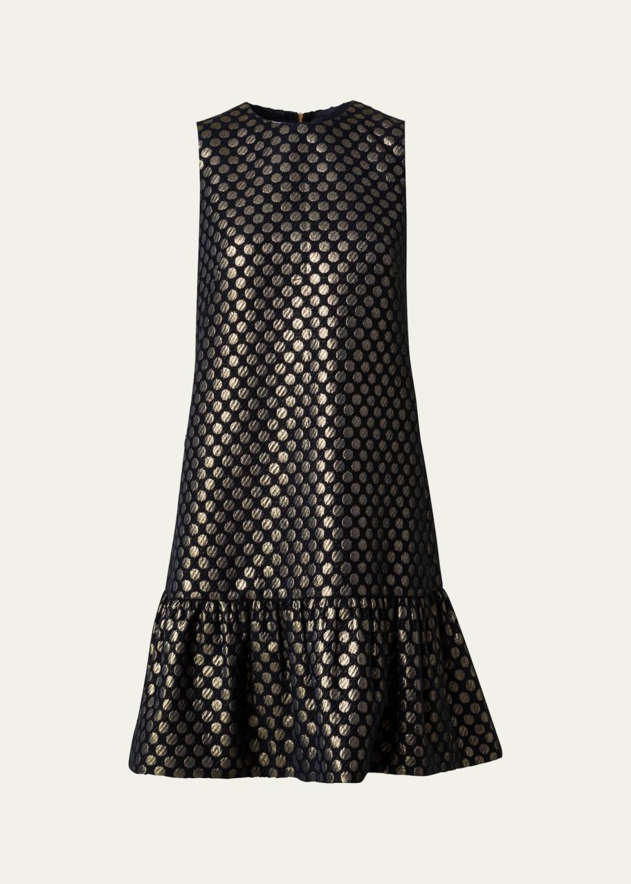 metallic polka dot dress Nasty Gal Strappy Metallic Polka Dot Print Maxi Dress Size 6
