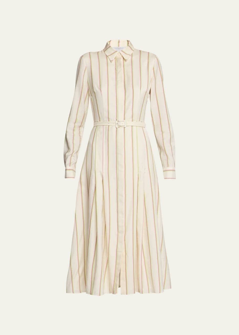 Saks Fifth Avenue
                                                                         Flounce Hem Belted Midi Shirtdress