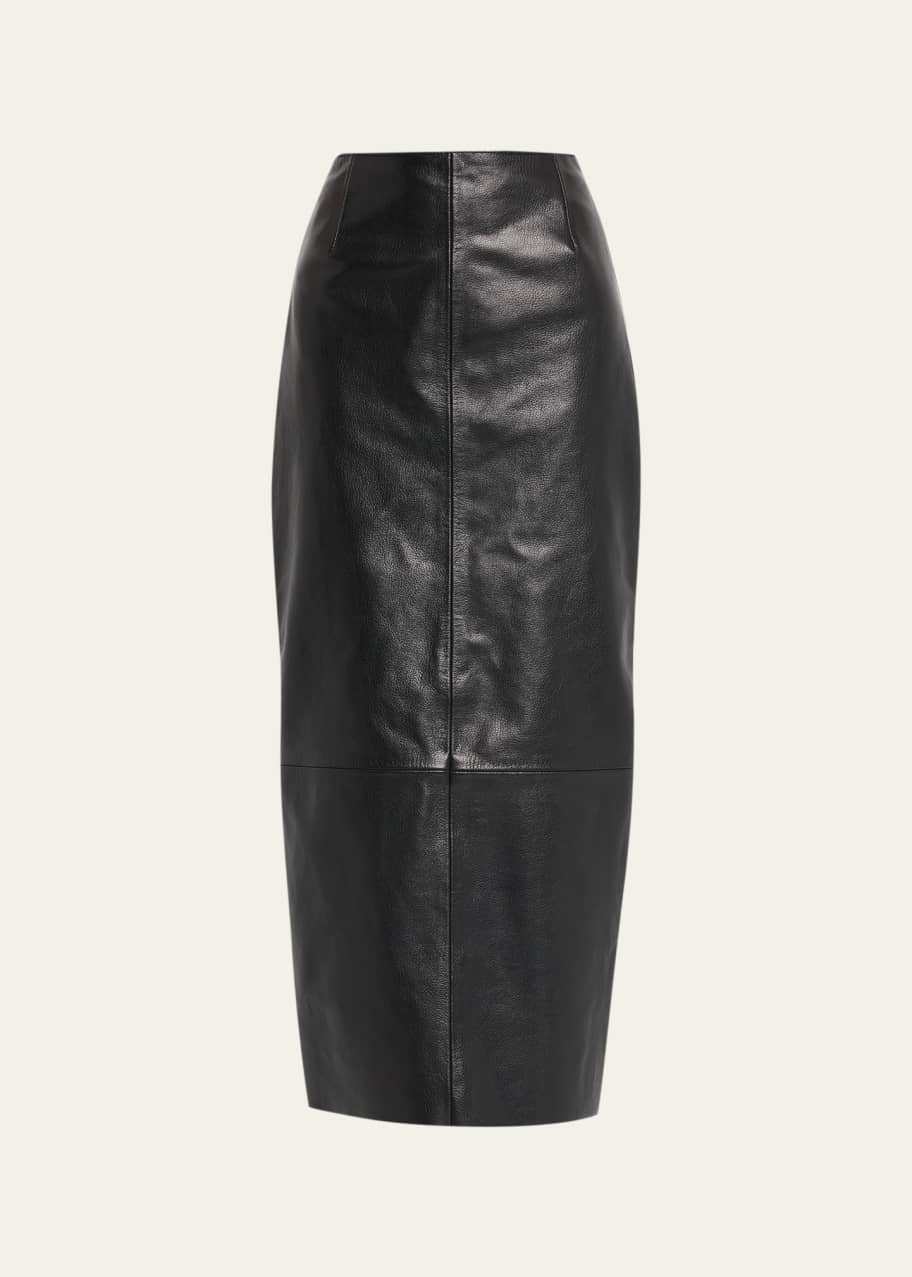 Marc jacobs high waisted leather on sale skirt
