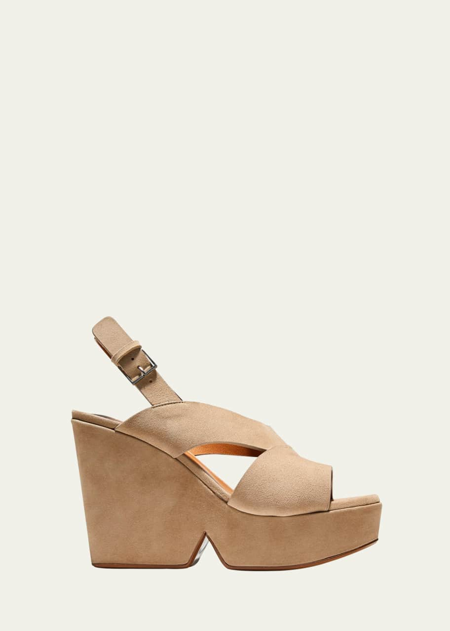 Clergerie Paris Suede Platform Sandals - Bergdorf Goodman