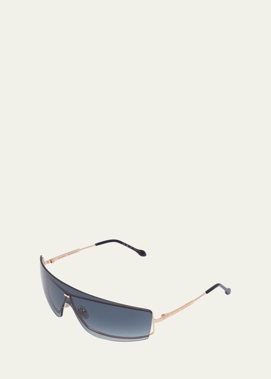 Isabel Marant Metal & Acetate Shield Sunglasses Isabel Marant Metal & Acetate Shield Sunglasses - Bergdorf  main image 4