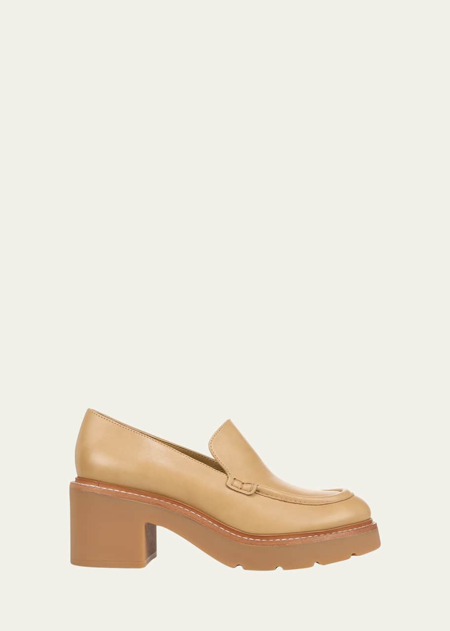Vince Rowe Platform Leather Loafers - Bergdorf Goodman