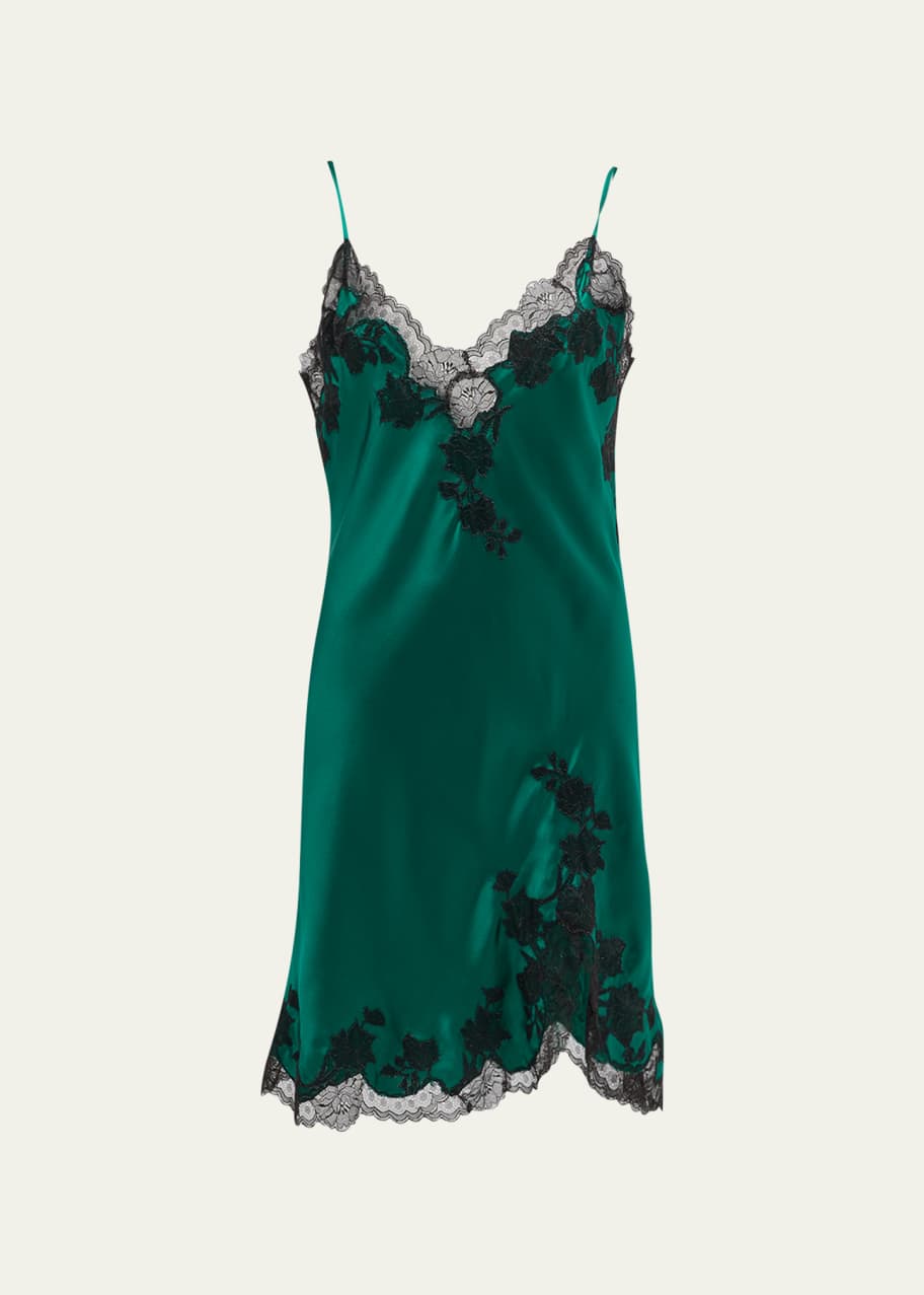 Josie Natori Lolita Lace Applique Charmeuse Nightgown Bergdorf Goodman