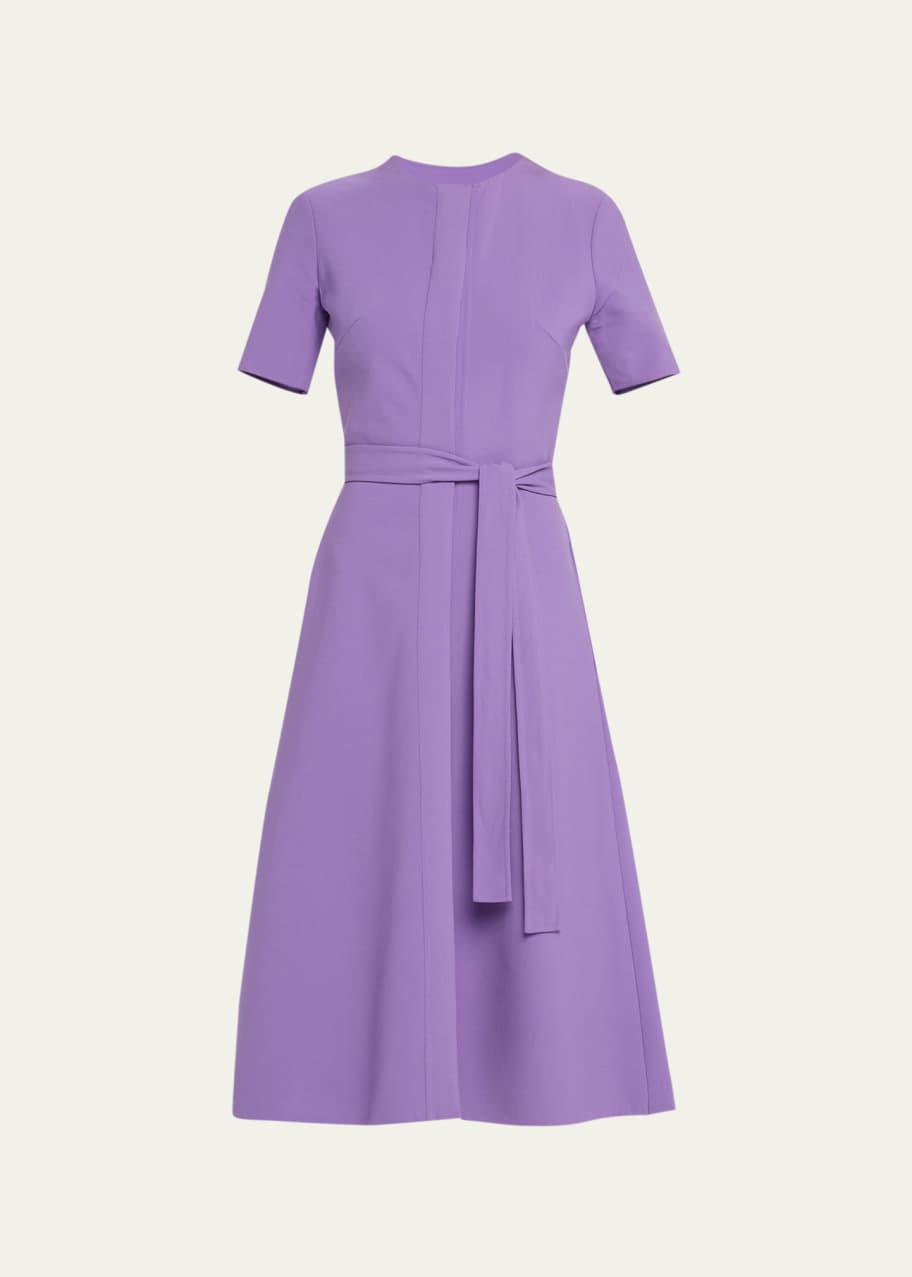 oscar de la renta a line dress Draped silk-chiffon gown - gray