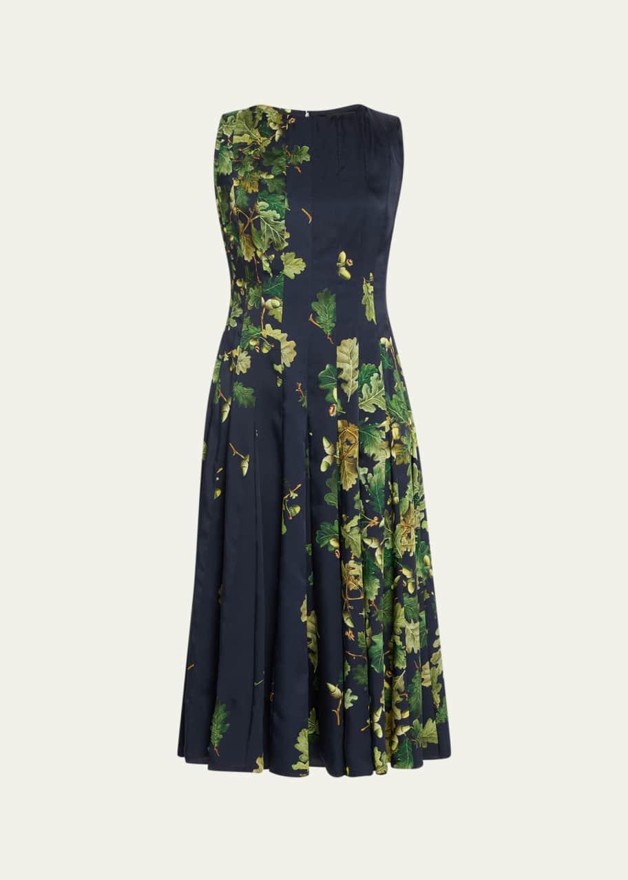 knee length dresses for ladies Zora Dress in Colette Toile Green 00 main image 0