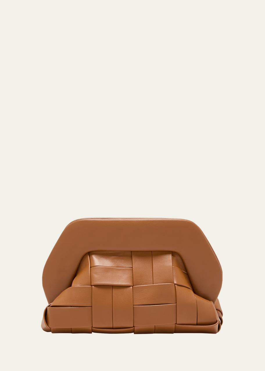 THEMOIRE Tia Woven Vegan Fabric Clutch Bag - Bergdorf Goodman