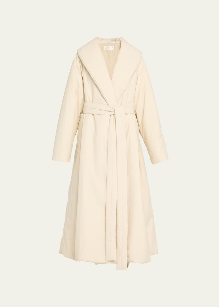 Image 1 of 1: Francine Puffer-Style Belted Trench Coat