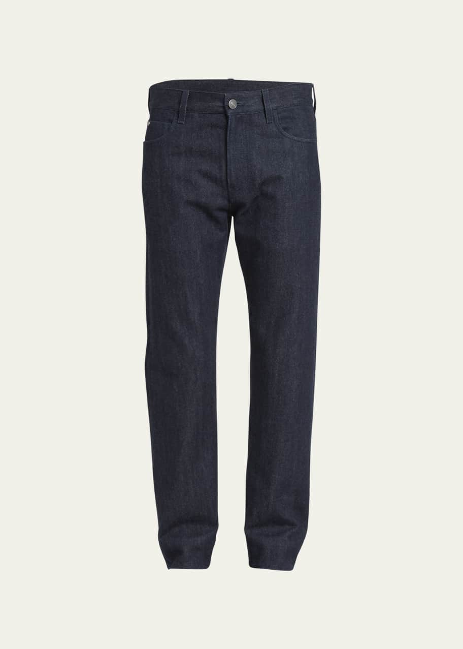 Loro Piana Men's Cashmere-Cotton Denim Jeans - Bergdorf Goodman