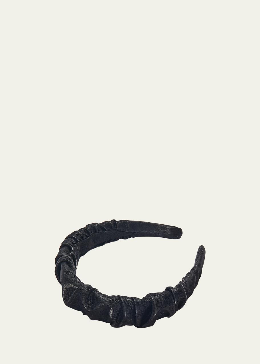 Lele Sadoughi black leather headband Lele Sadoughi - Faux Leather Knotted Headband | HBX main image 2