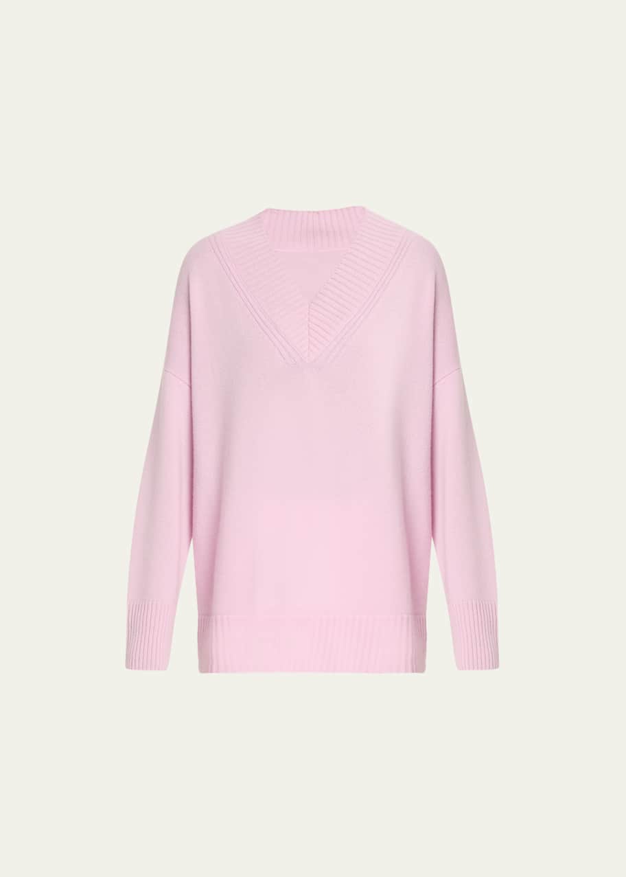 Image 1 of 1: Cashmere Deep V-Neck Sweater
