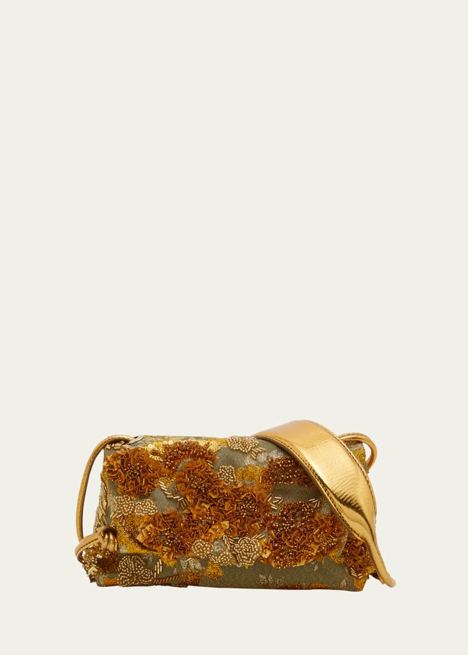 Dries Van Noten Metallic Embroidered Flap Crossbody Bag Bergdorf Goodman
