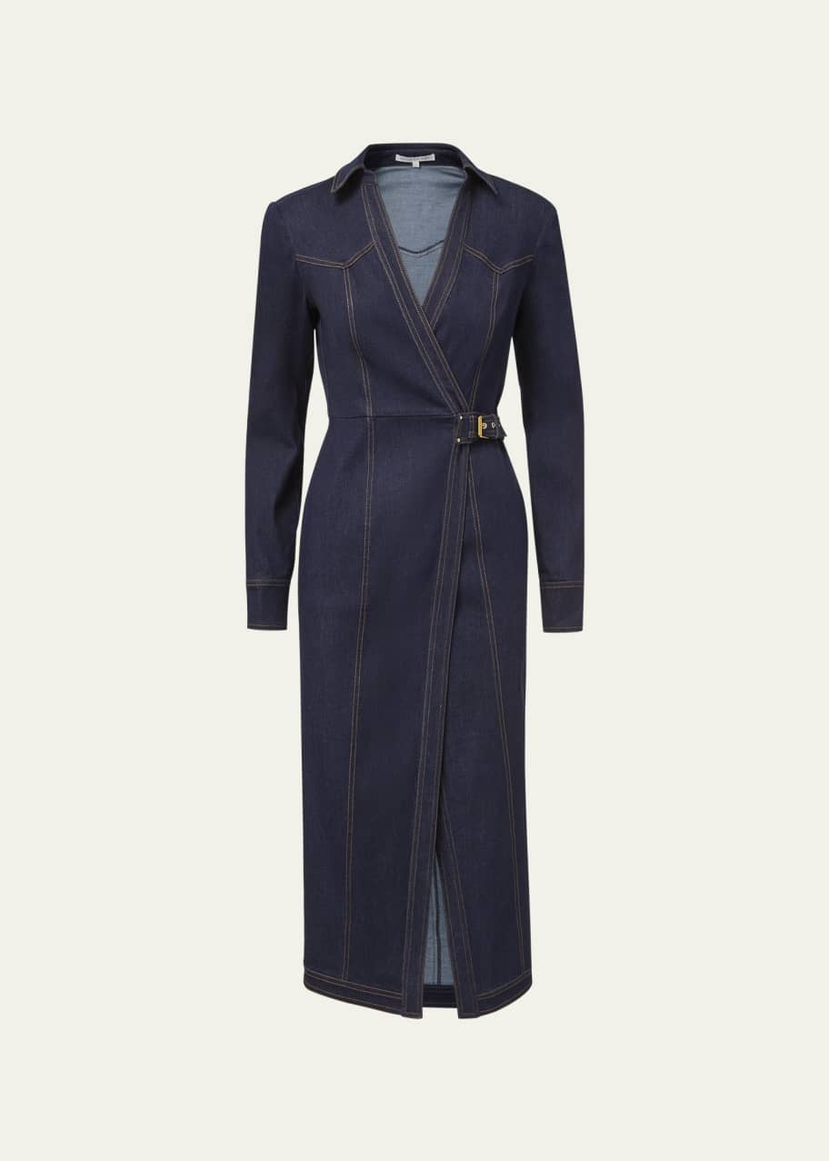 white christmas dresses Veda Dress In Denim – Rightful Owner main image 0