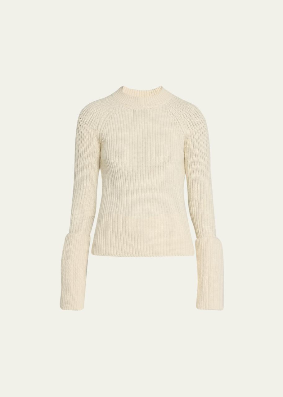 SaSuPhi Ribbed Double-Cuff Cashmere Sweater - Bergdorf Goodman