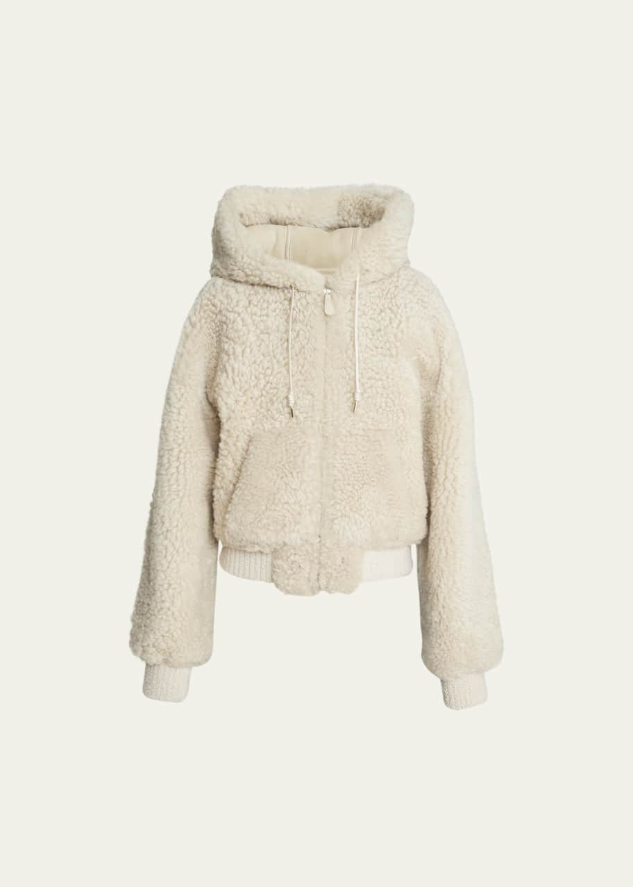 Shearling hoodie hot sale