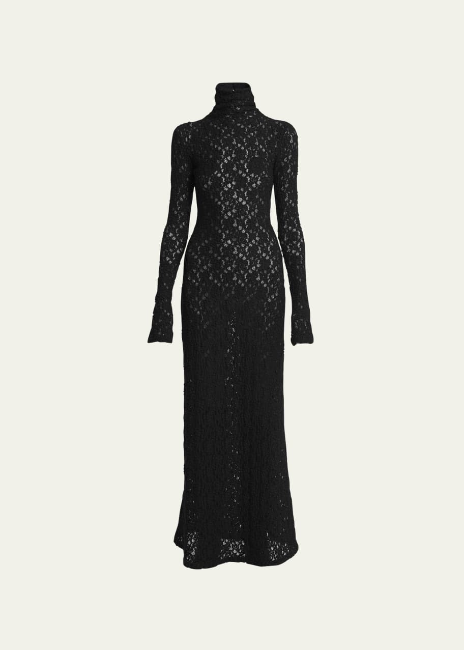 fitted lace wedding dress Royal Blue Sequin Turtle Neck Sheer Sleeve Fit and Flare Prom Dress