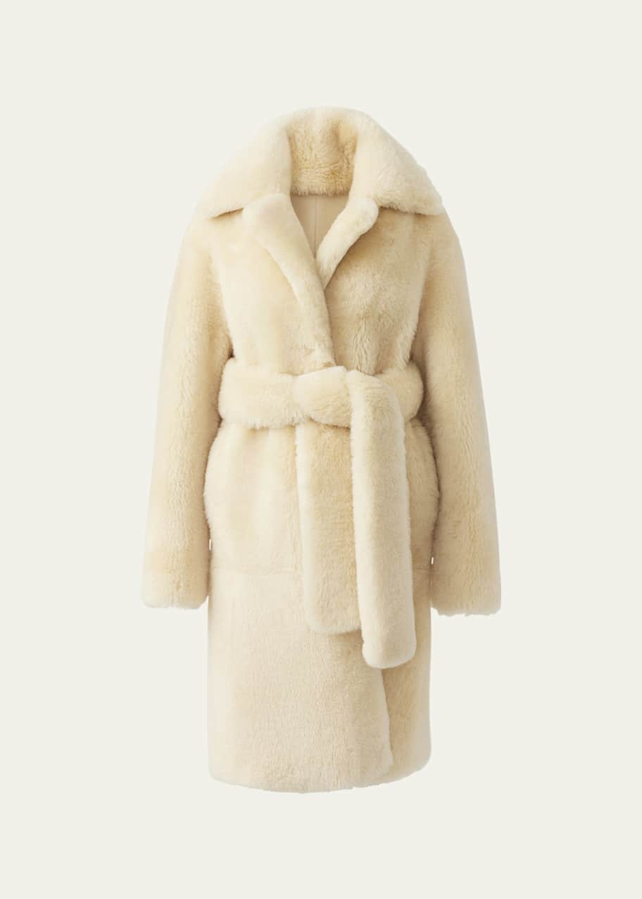 Shearling top coat top