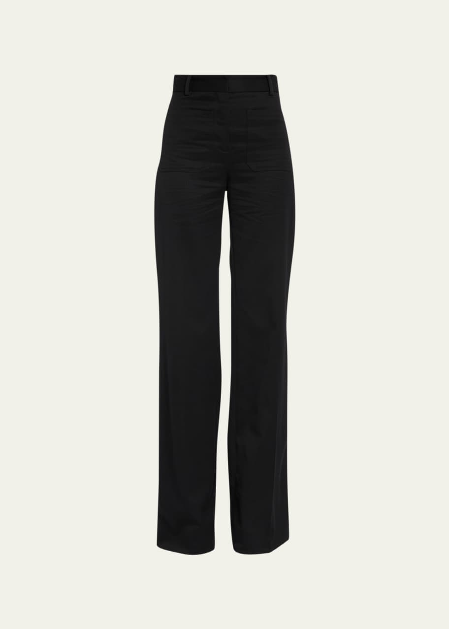 Image 1 of 1: Christophe Wide-Leg Wool Trousers