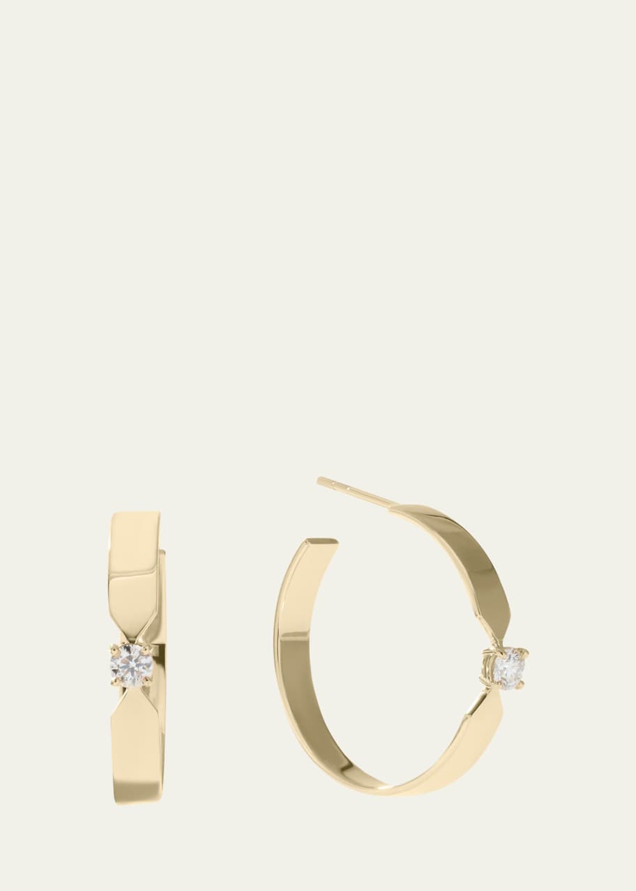 Image 1 of 1: 14k Vanity Solo Faux Tension Diamond Hoops
