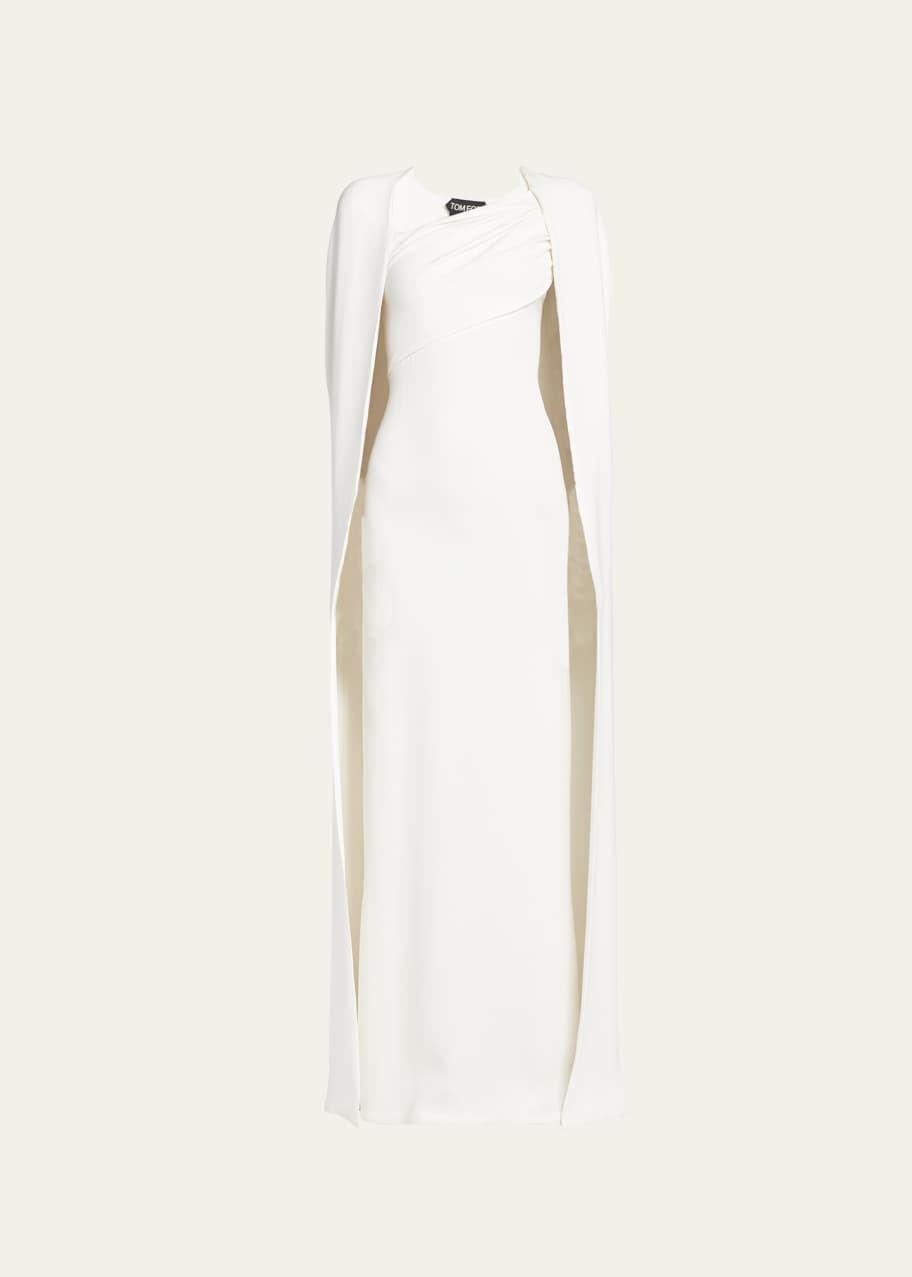 Image 1 of 1: Draped Silk Cape