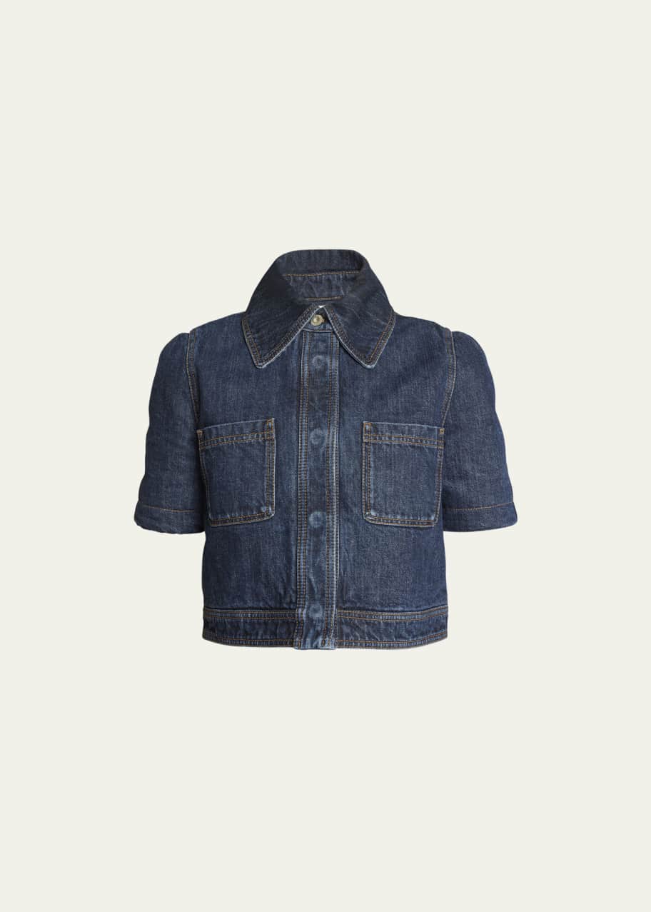 Loewe cropped denim jacket top