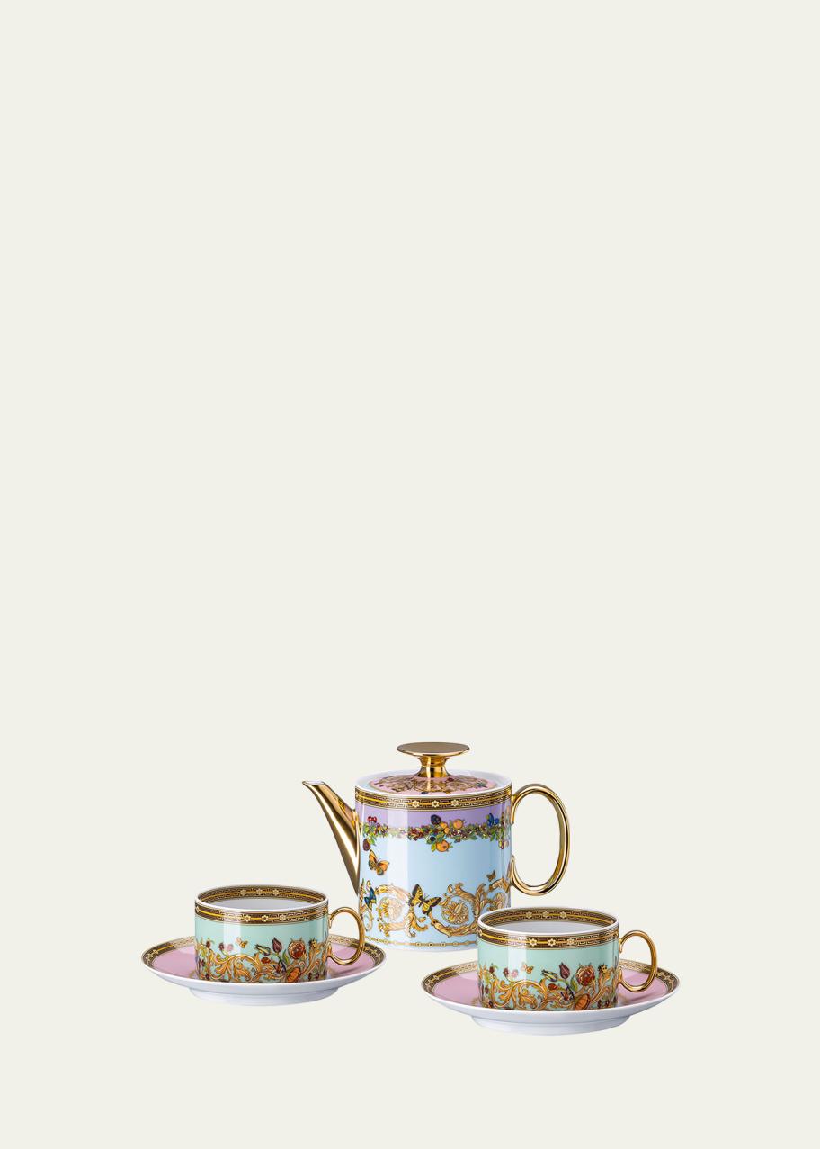 Versace Butterfly Garden Modern Tea Set for Two - Bergdorf Goodman