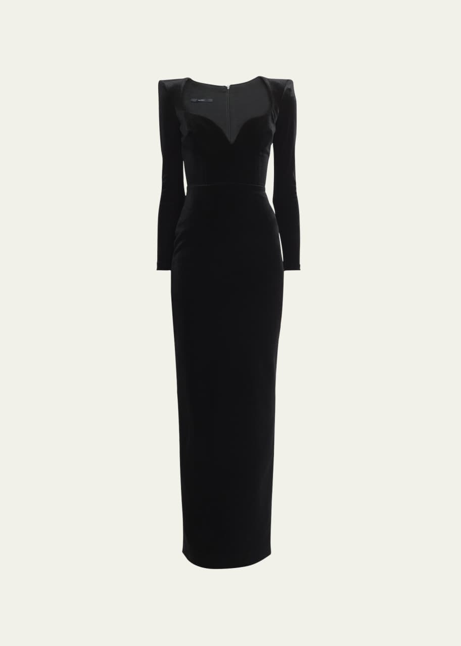 Alex Perry Velvet Column Gown - Bergdorf Goodman