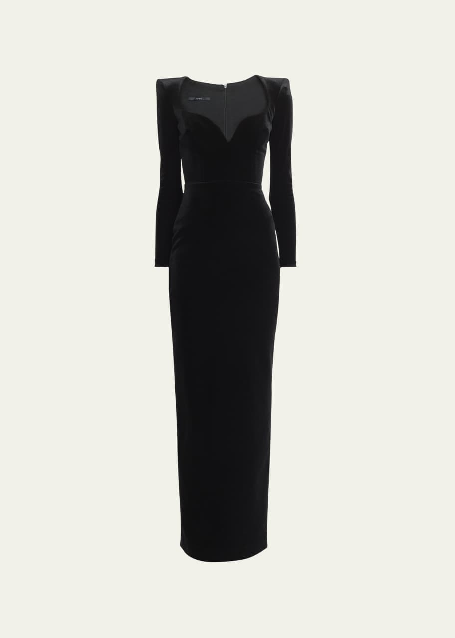 green emerald velvet dress Alex Evenings 1915267