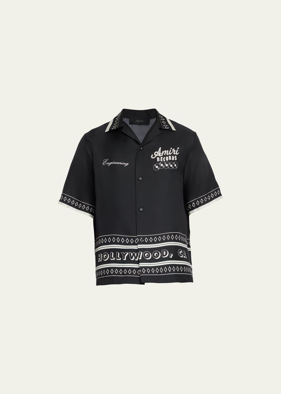 AMIRI シャツ Amiri Men's Amiri Records Silk Camp Shirt - Bergdorf Goodman