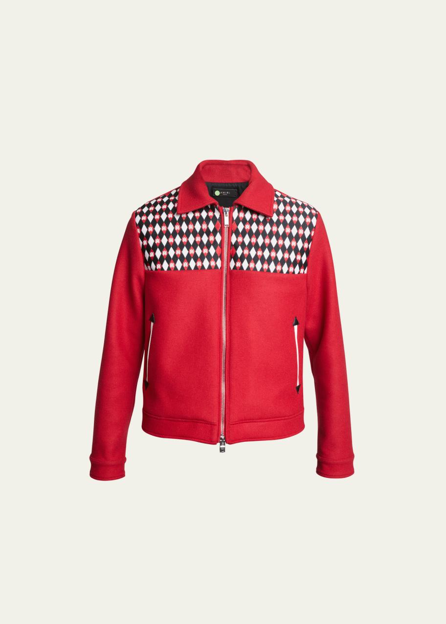 Amiri Men's MA Diamond Embroidered Work Jacket - Bergdorf Goodman