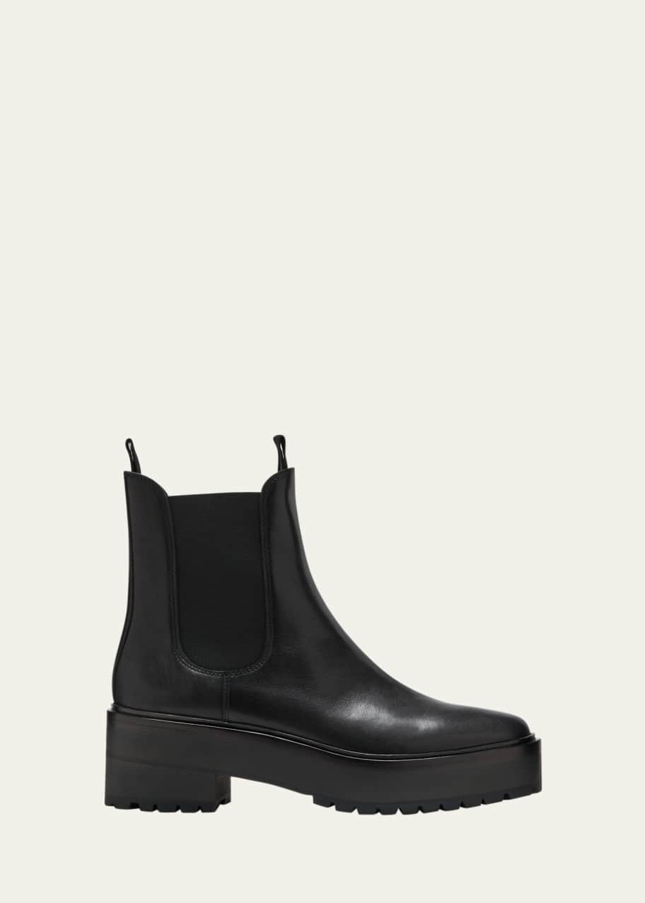 Image 1 of 1: Reggie Leather Chelsea Ankle Booties