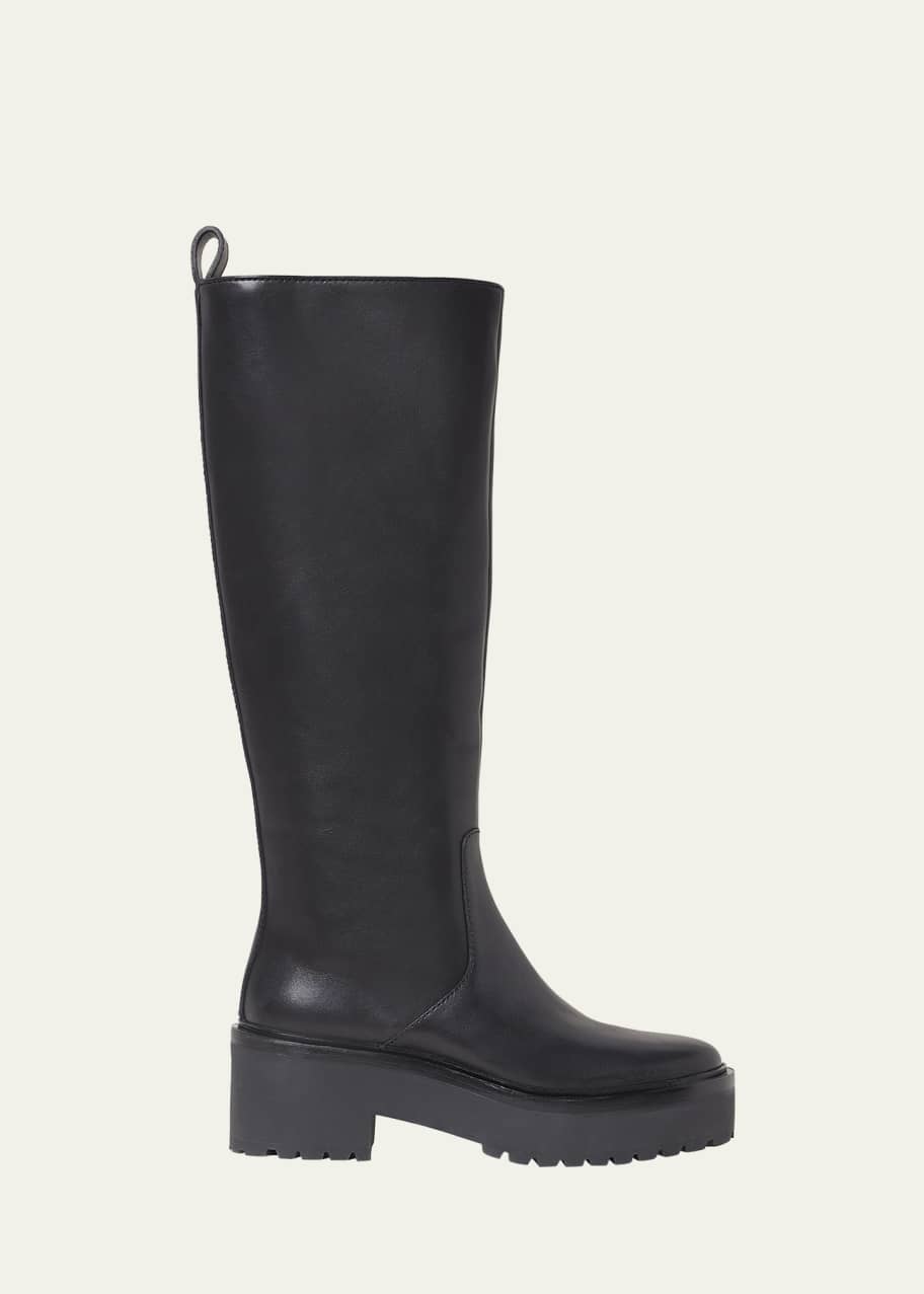 Image 1 of 1: Carlee Tall Leather Moto Boots
