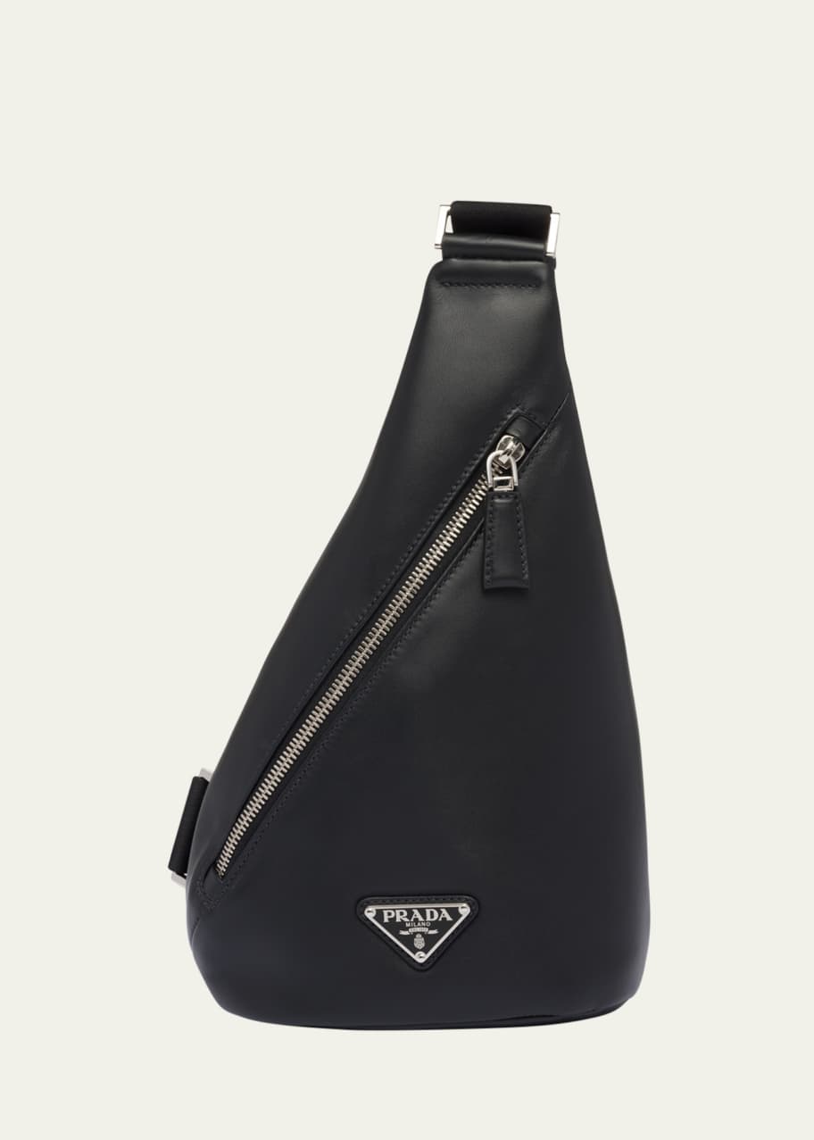 Prada leather shop sling bag