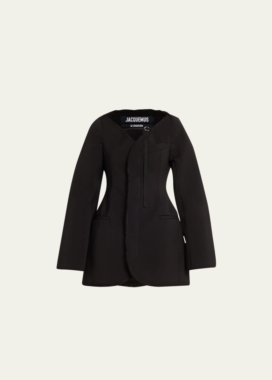 Jacquemus La Robe Peplo Deconstructed Blazer Dress Bergdorf Goodman