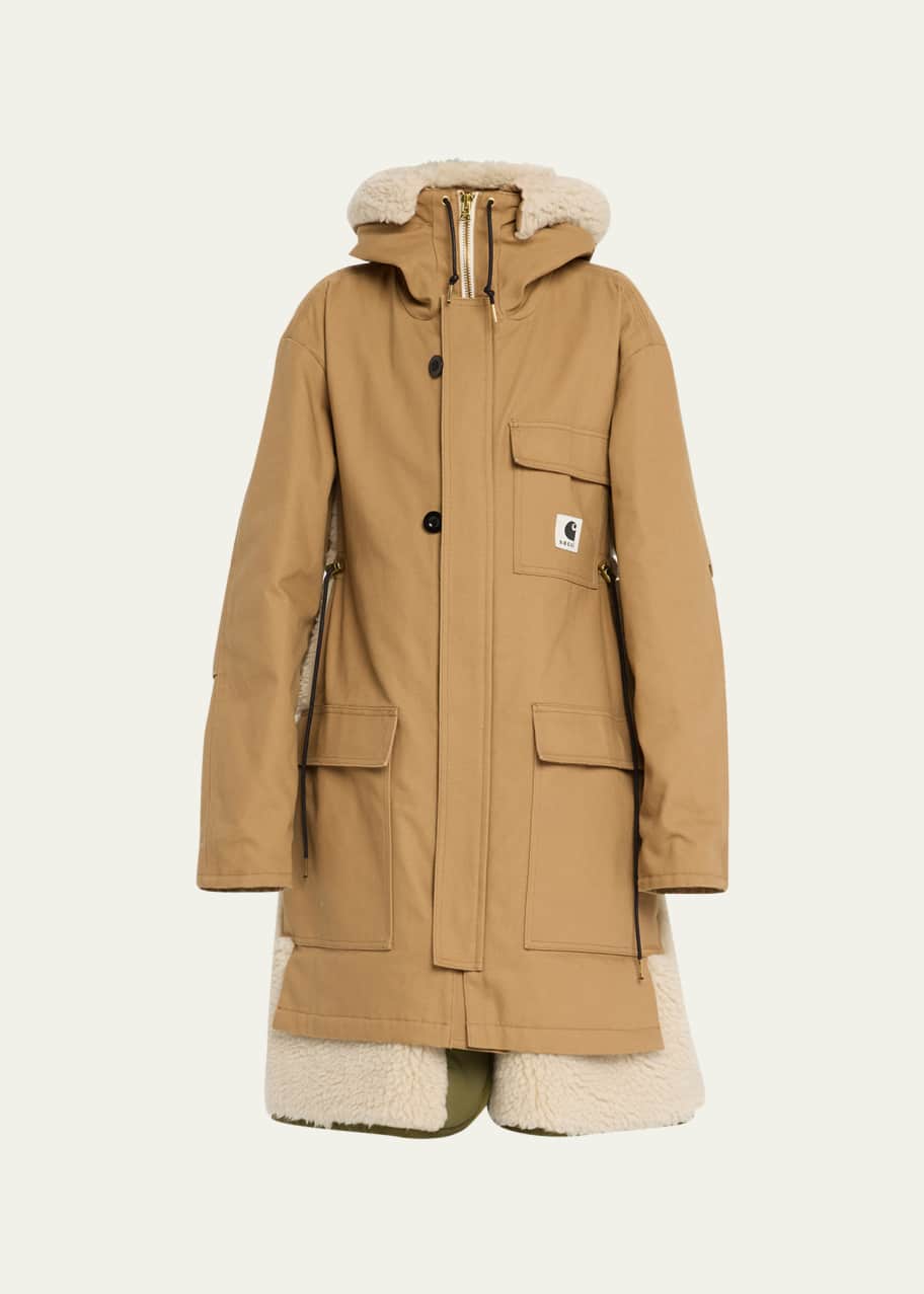 SACAI x Carharrt WIP Layered Hooded Canvas Parka - Bergdorf SACAI x Carharrt WIP Layered Hooded Canvas Parka - Bergdorf