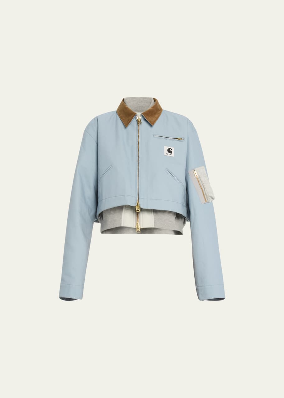 SACAI x Carhartt WIP Collared Canvas Layered Bomber Jacket