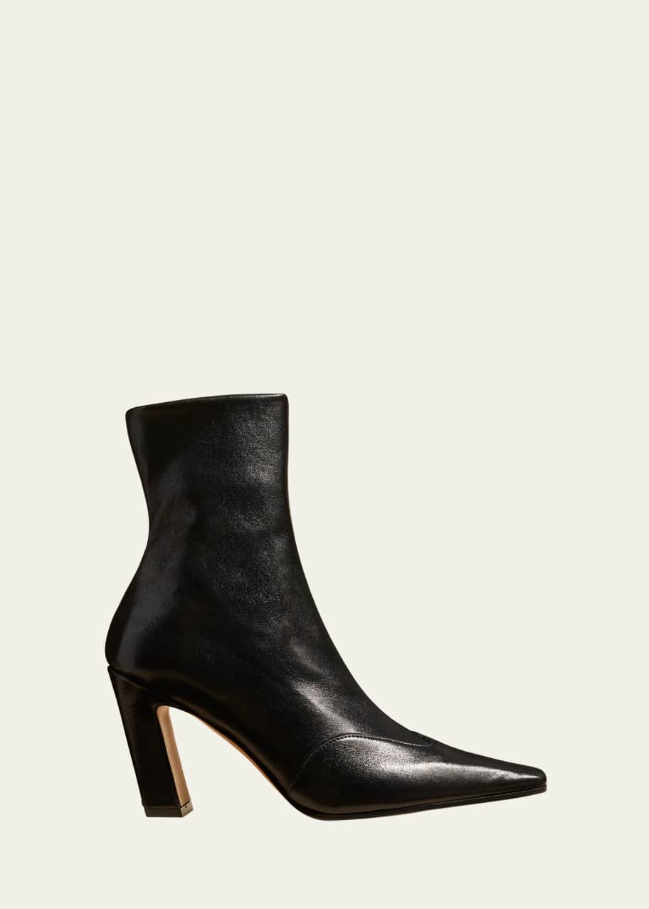 Khaite Nevada Leather Wing-Tip Ankle Boots - Bergdorf Goodman