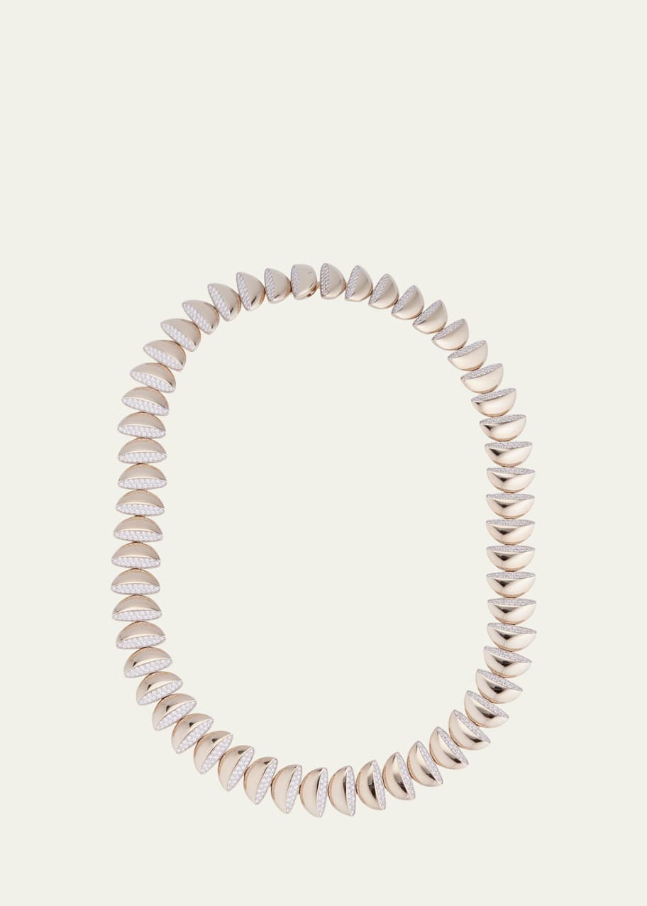 Image 1 of 1: 18K White Gold Eclisse Endless Diamond Necklace