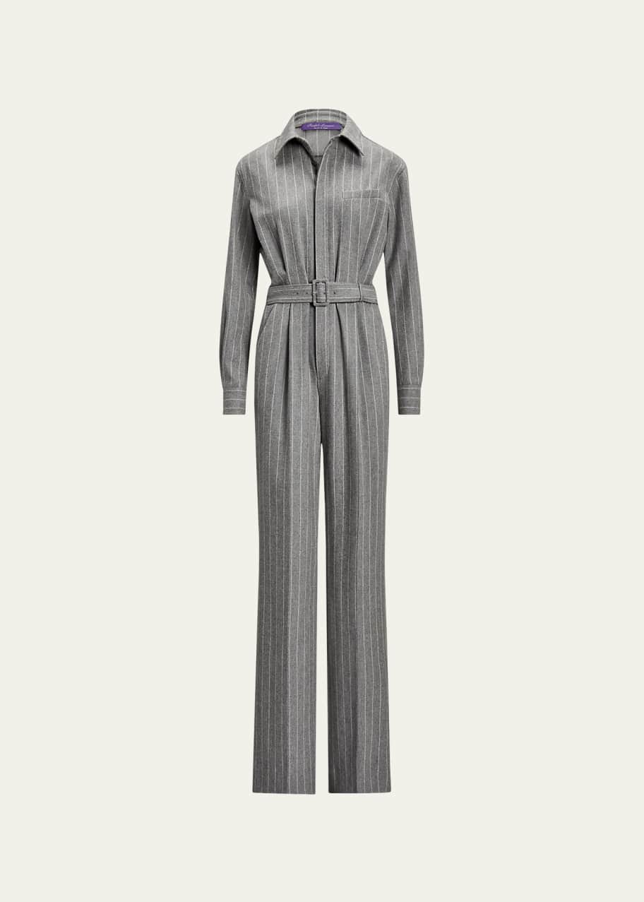 Lauren ralph lauren striped jumpsuit cheap