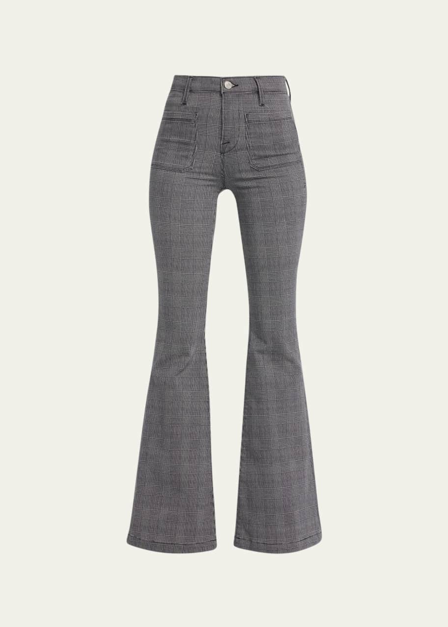 Le Bardot Plaid Flare Pants