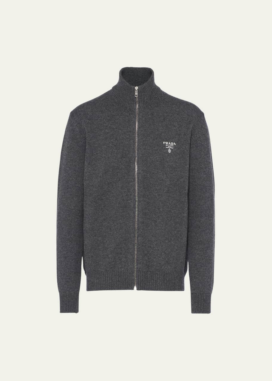 Prada Men's Cashmere Full-Zip Sweater - Bergdorf Goodman