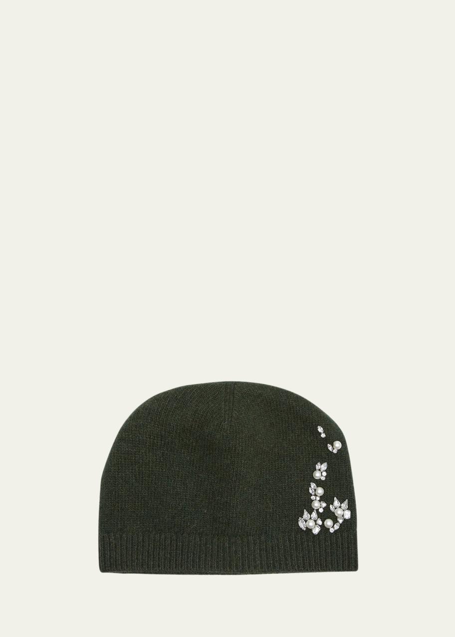 Portolano Pearly Embellished Cashmere Beanie - Bergdorf Goodman display picture 1