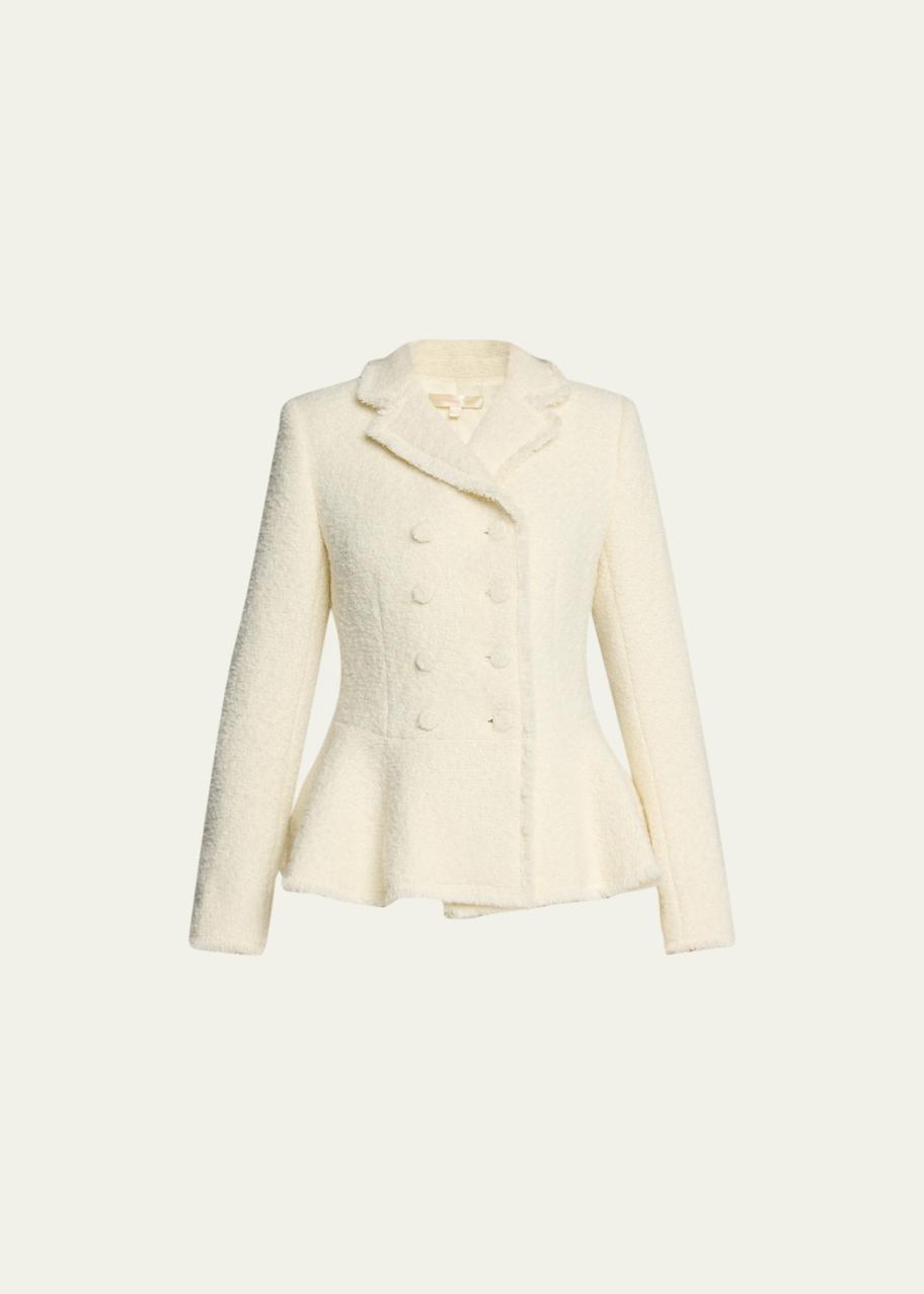 LoveShackFancy Morrow Double-Breasted Peplum Jacket - Bergdorf Goodman