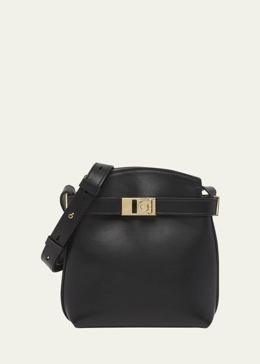 Image 1 of 1: Mini Hug Bicolor Leather Crossbody Bag