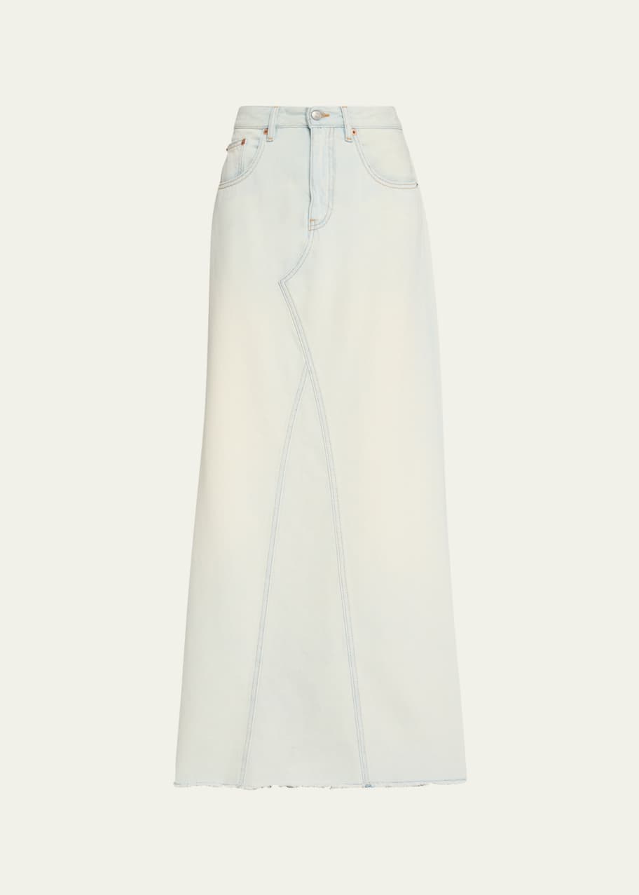 Image 1 of 1: Long Denim Skirt