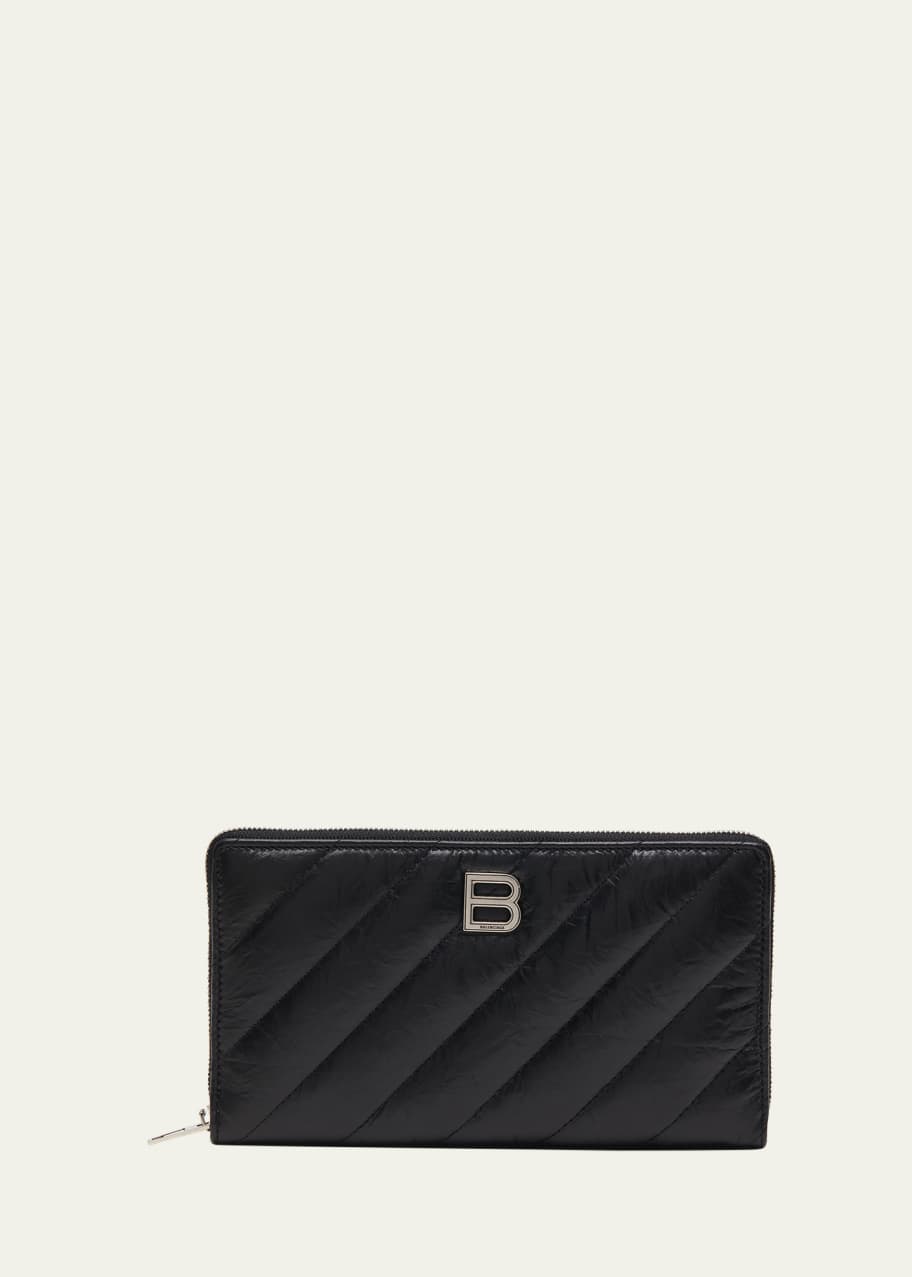 Men's Cash Continental Wallet in Black/white | Balenciaga US