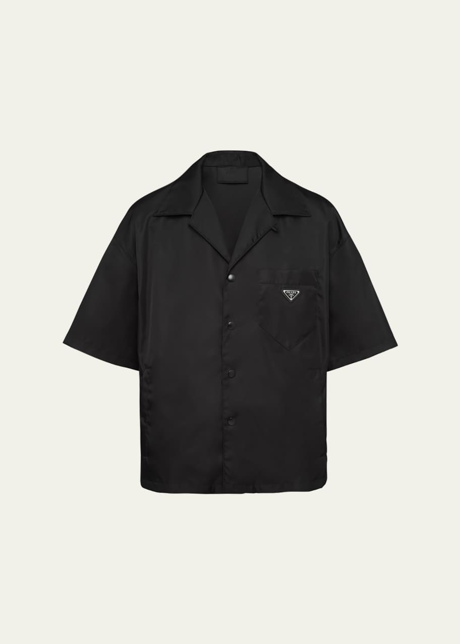 Prada Men's Re-Nylon Camp Shirt - Bergdorf Goodman