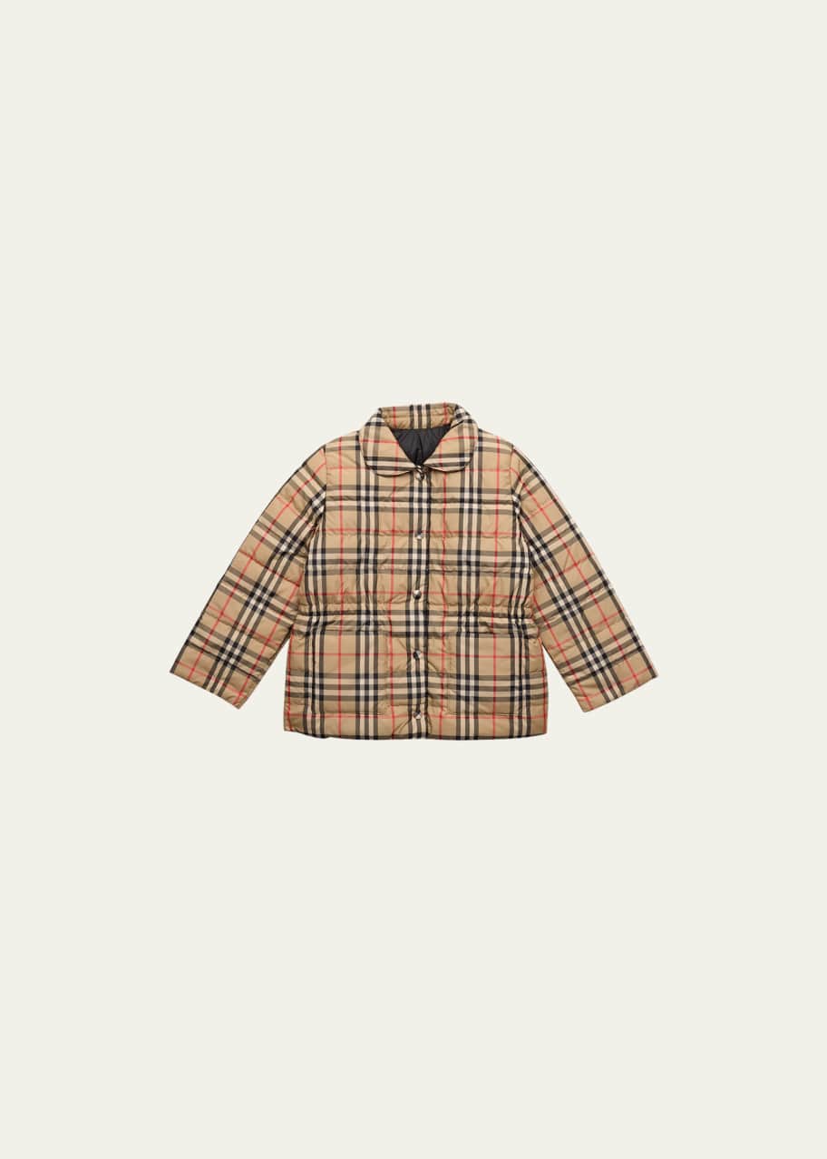 Burberry Girl s Oaklee Reversible Check Print Jacket Size 3 14 Bergdorf Goodman