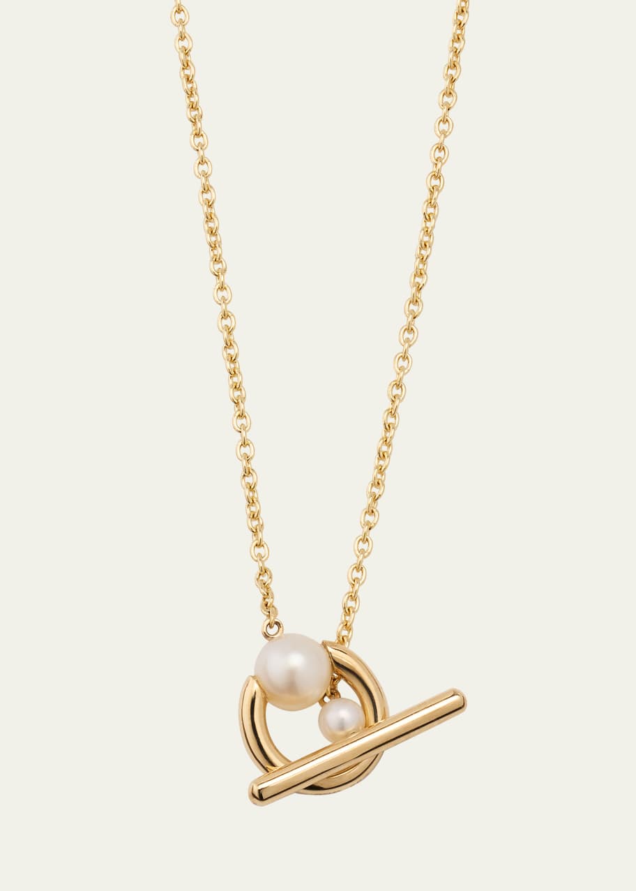 Image 1 of 1: 14K Recycled Yellow Gold Claudia Simple Necklace with Freshwater Pearls