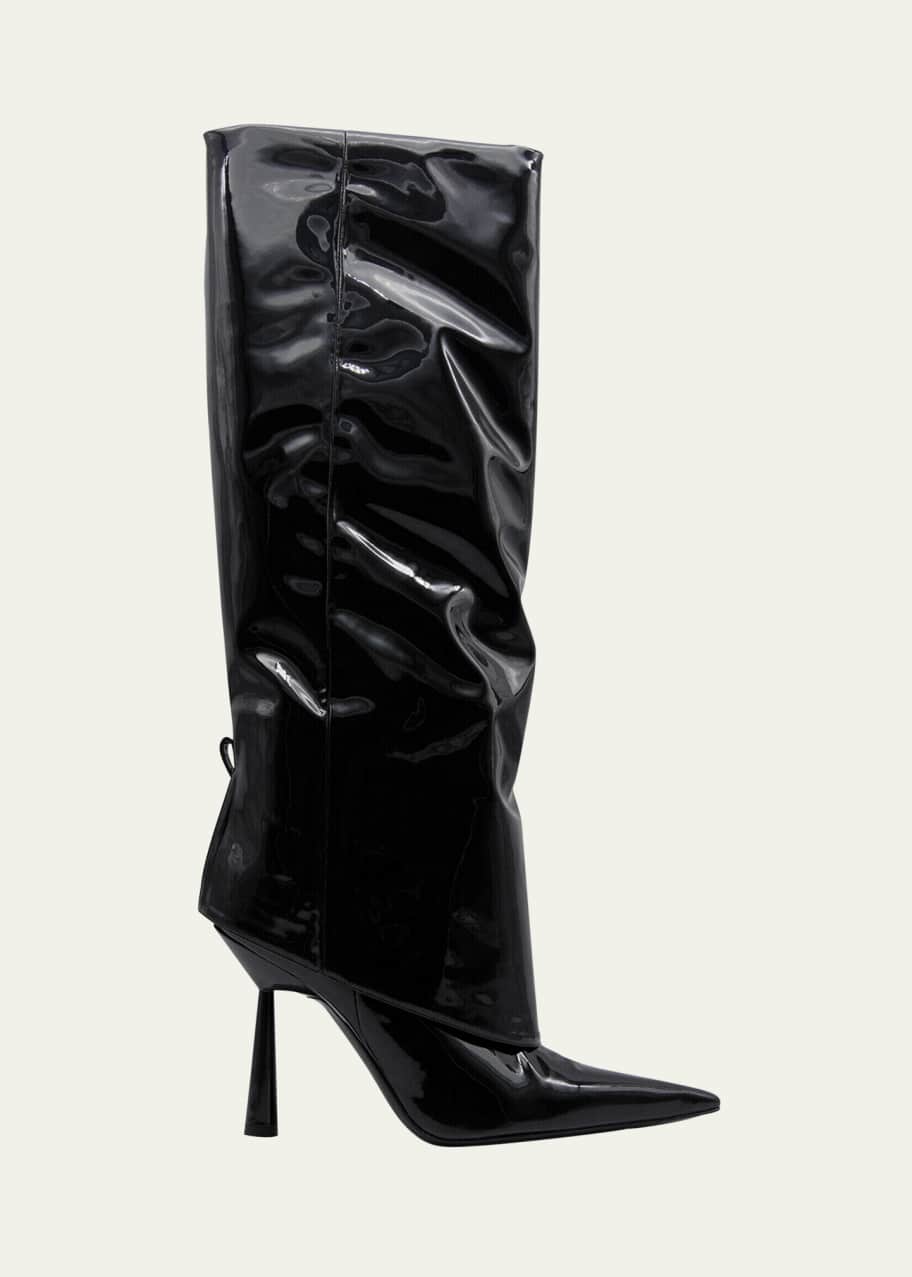 GIA/RHW Rosie Patent Faux Stiletto Knee Boots - Bergdorf Goodman