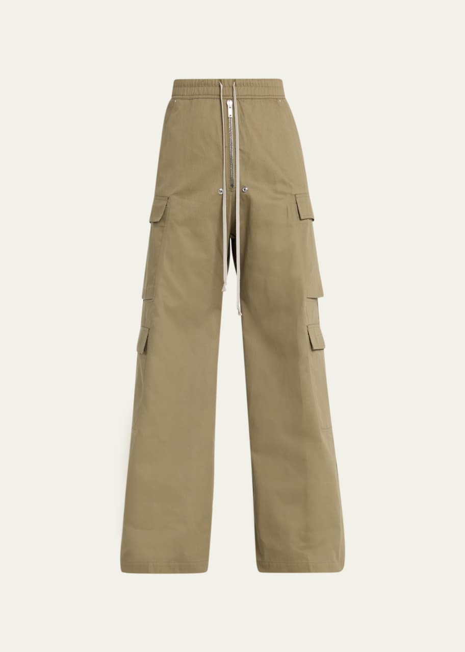 DRKSHDW RICK OWENS Men's Double-Cargo Jumbo Belas Pants